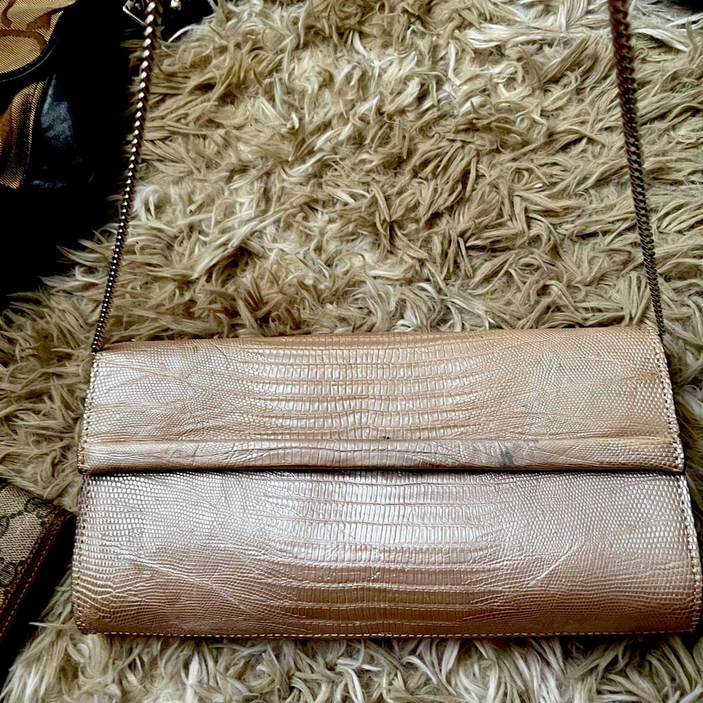 $30 SALE Authentic Lizard skin purse